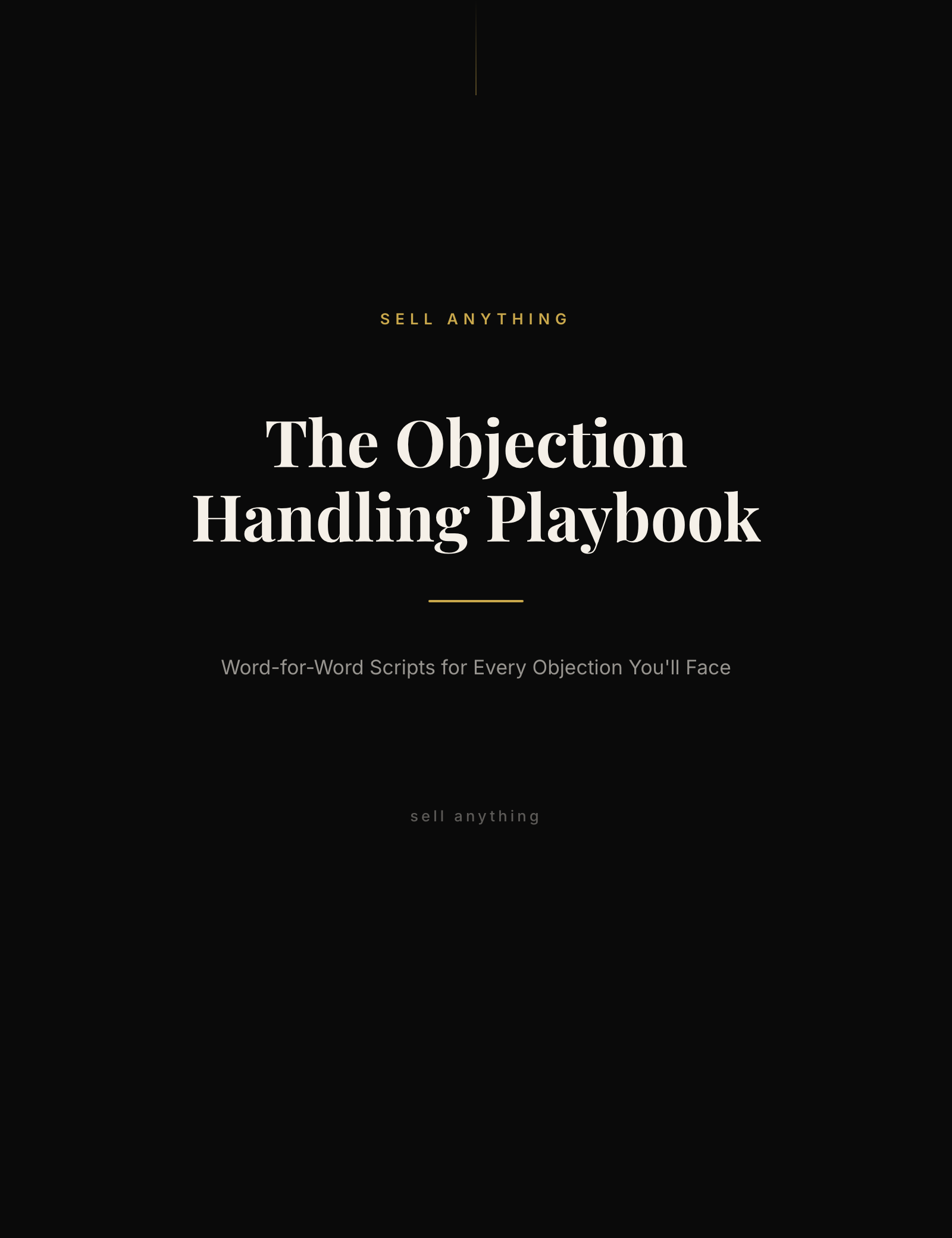 Objection Handling Playbook