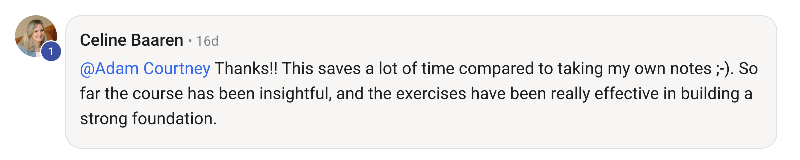 Review from Celine Baaren